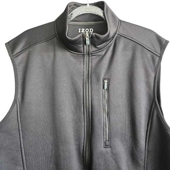 IZOD Men's Advantage Performance Full Zip Sweater Fleece Vest NWT Golf Outdoor - Picture 2 of 11